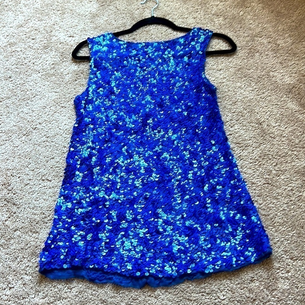 Notations blue sequins sleeveless top - Picture 4 of 5